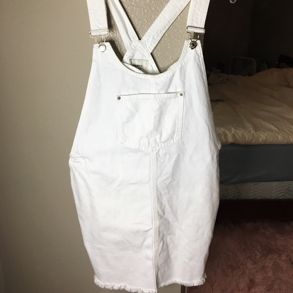 White overalls skirt
